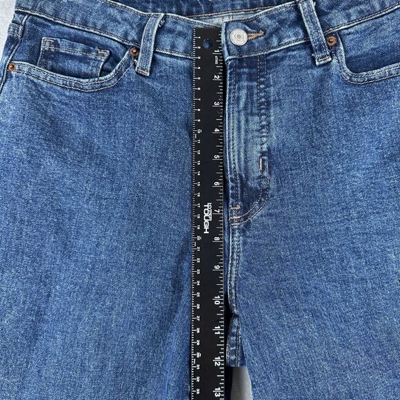 Old Navy O.G Straight Jeans High Rise Curvy Womens 10 Secret Smooth Pockets Blue - Picture 8 of 12